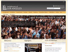 Tablet Screenshot of la-archdiocese.org
